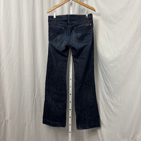 7 For All Mankind Dojo Jeans Womens Size 28 Dark Blue Wash - Picture 1 of 13